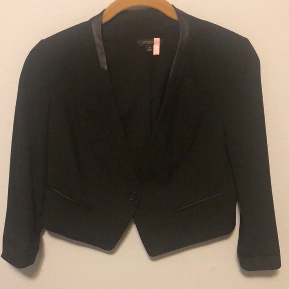 Ann Taylor cropped tuxedo jacket - Picture 1 of 2